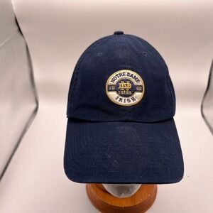 Lids Notre Dame Fighting Irish Navy Blue Adjustable Baseball Dad Hat Cap